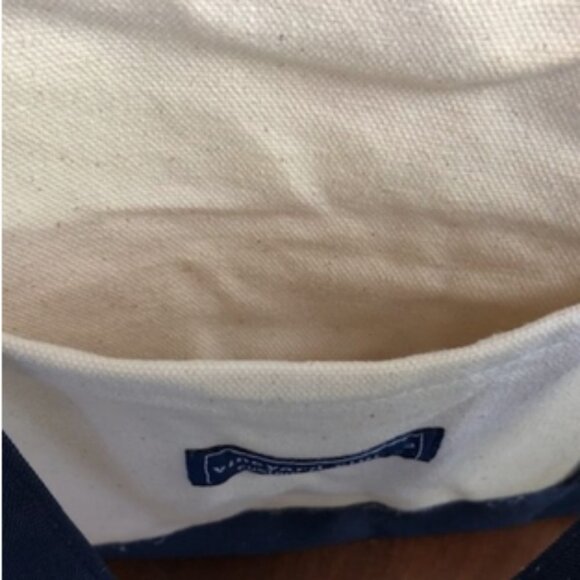 VINEYARD VINES Classic Canvas Uncle Sam Tote Bag Blue & White 17" - Picture 15 of 16